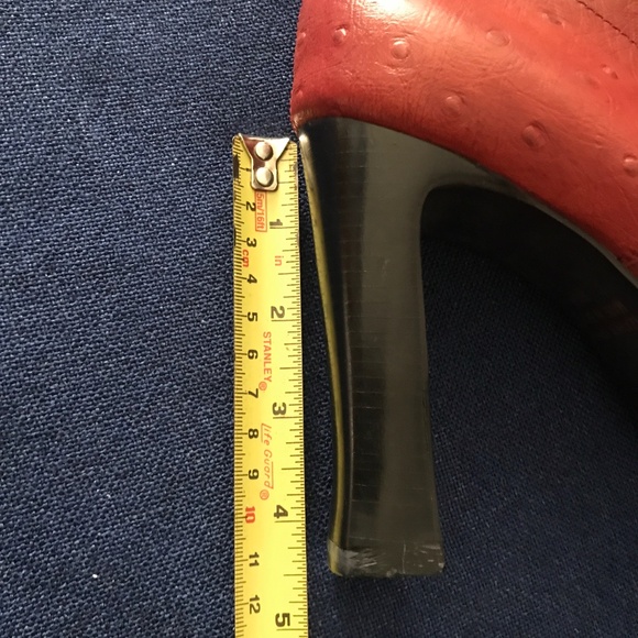 Mia Deacon Red Leather Mid Calf Boots US 8.5 M Women - Picture 10 of 11